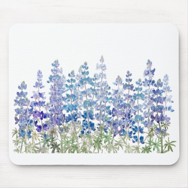 Horizontales Feld für lila Lupin-Blume Mousepad (Vorne)