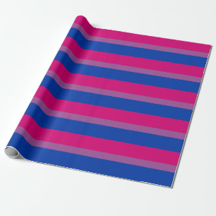Horizontales Flag für Bisexual-Stolz Geschenkpapier