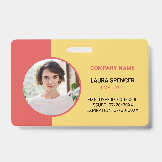 Horizontales Foto-ID-Abzeichen Ausweis (Vorderseite)