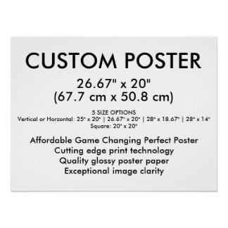 Horizontales glänzendes individuelles Poster 66 cm