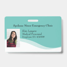 Horizontales ID-Foto Lanyard Abzeichen Generic Aqu