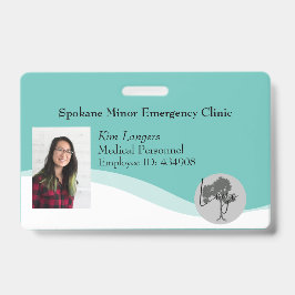 Horizontales ID-Lanyard-Abzeichen Generic Aquamari Ausweis