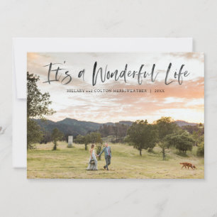 Horizontales It's a Wonderful Life Vollblut-Foto Feiertagskarte