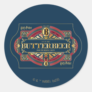 Horizontales Logo "BUTTERBEER™" Runder Aufkleber