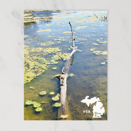 Horizontales Logo des Lake Erie Metropark Turtle L Postkarte