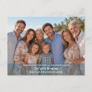Horizontales oder panoramisches Familienwiedersehe Feiertagspostkarte