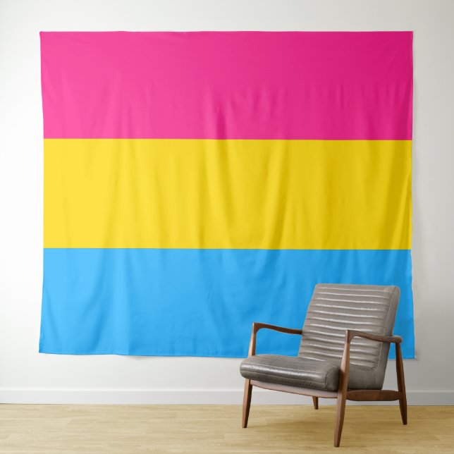 Horizontales Pansexual Pride Flag Wandteppich (Beispiel (Horizontal))