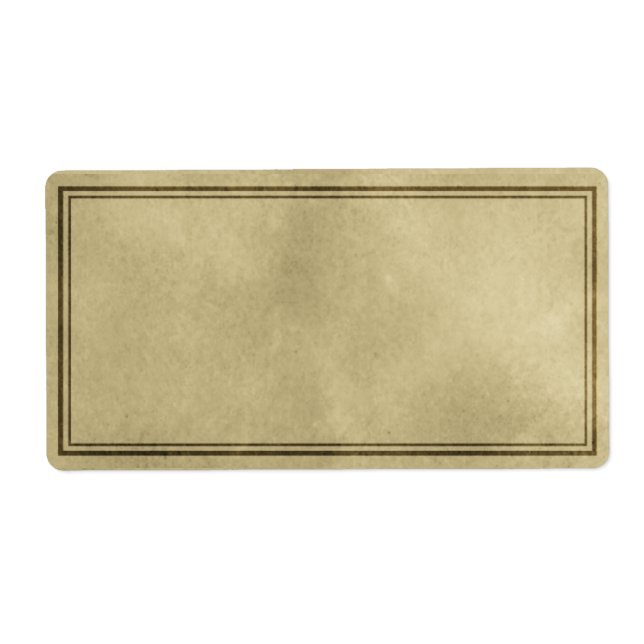 Horizontales Schlichtes Apothekarketikett (Vorne)