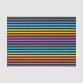 Horizontales, schwarzes Rainbow-Streifenpapier Seidenpapier