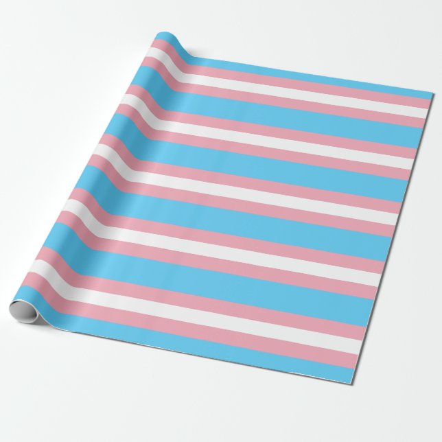 Horizontales Transgender-Pride-Flag Geschenkpapier (Ungerollt)