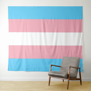 Horizontales Transgender-Pride-Flag Wandteppich