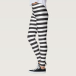 Horizontalstreifen mit schwarzweißem Streifen, Leg Leggings<br><div class="desc">Horizontalstreifen mit schwarzweißem Streifen,  Leggings</div>
