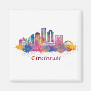 horizonte cincinnati acuarela magnet