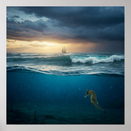 Horizonte Oben und Unten Poster