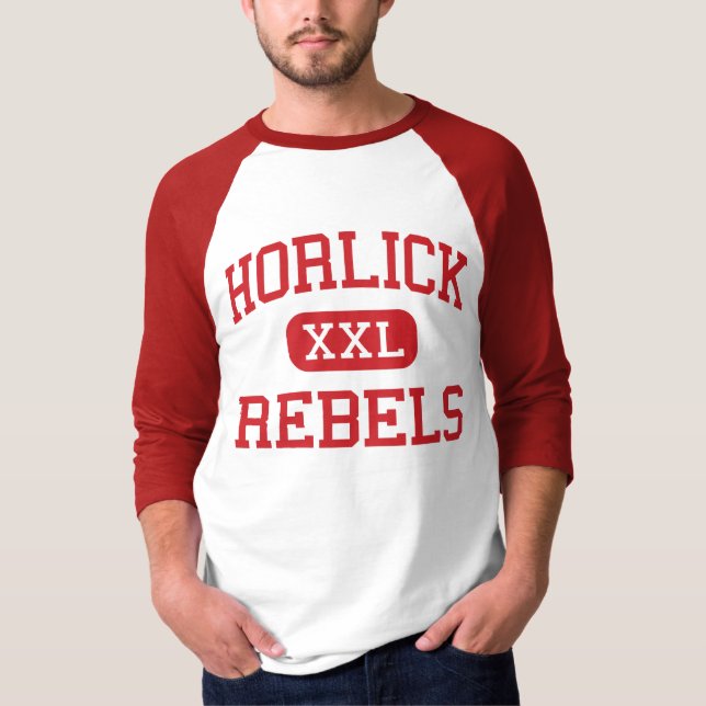 Horlick - Rebellen - Highschool - Racine Wisconsin T-Shirt (Vorderseite)