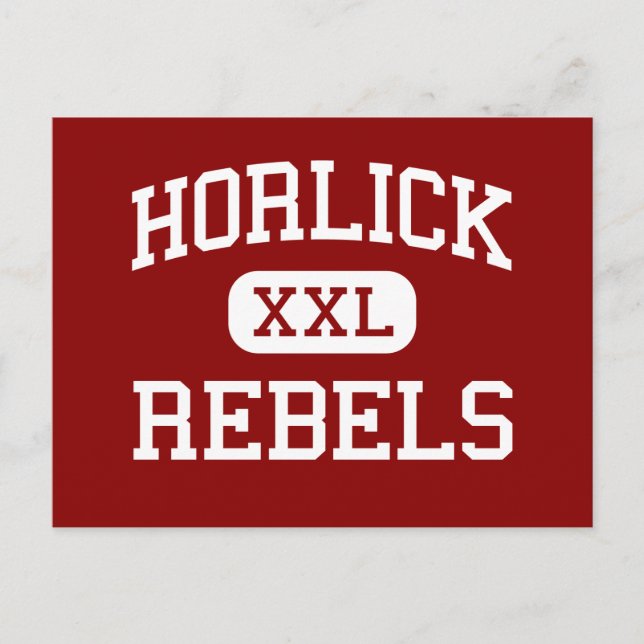 Horlick - Rebellen - Hochschule - Racine Wisconsin Postkarte (Vorderseite)