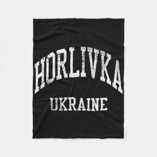 Horlivka Ukraine Retro 70er College-Sportstil Fleecedecke