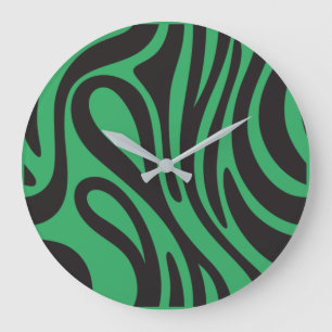 Horloge Effet Zèbre Africain.Nature et minimaliste Große Wanduhr