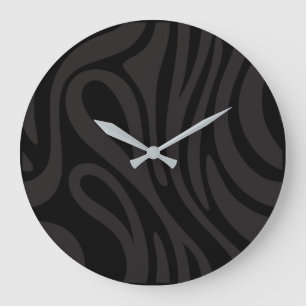 Horloge Effet Zèbre Africain.Nature et minimaliste Große Wanduhr