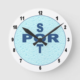 Horloge murale en acrylique, Ronde Medium SPORT NA Runde Wanduhr