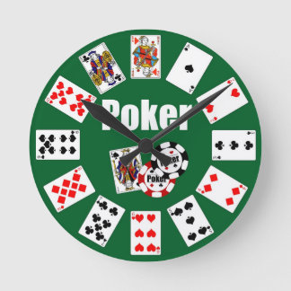 Horloge POKER Klicken für Diagramm Runde Wanduhr