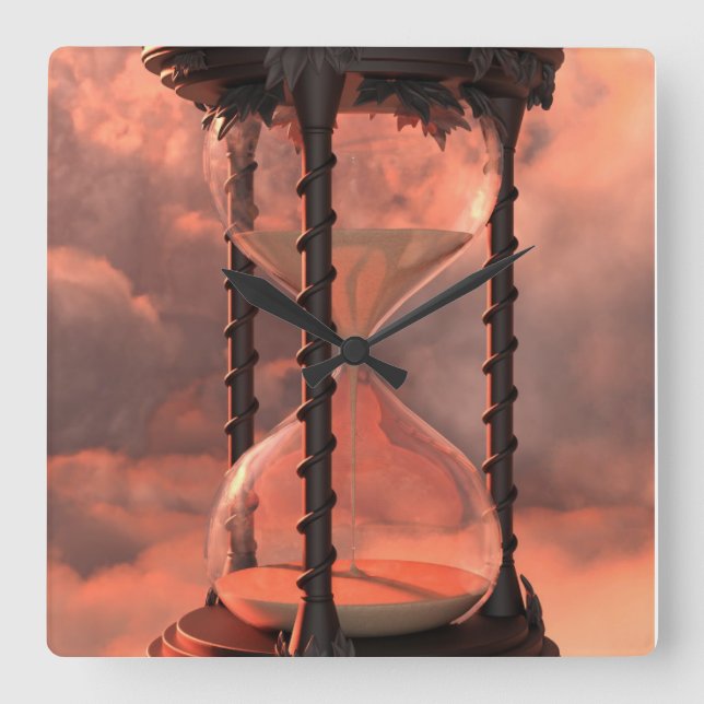 Horloge sablier du temps quadratische wanduhr (Vorderseite)