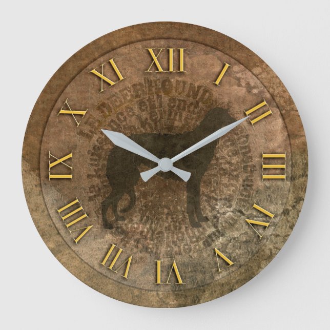 Horloge scottish deerhound große wanduhr (Vorderseite)