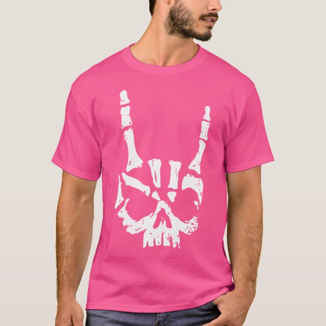 Horn Hand Heavy Metal Hard Rock Music T-Shirt (Vorderseite)