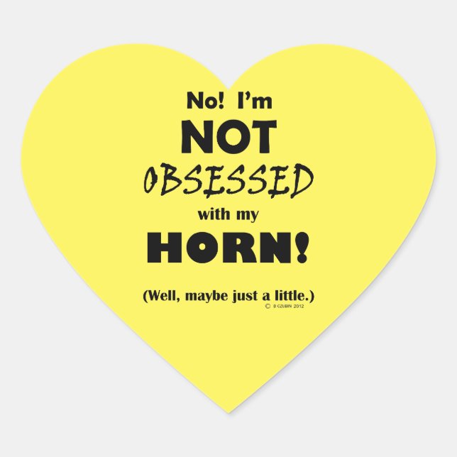 Horn-Herzsticker Herz-Aufkleber (Vorderseite)