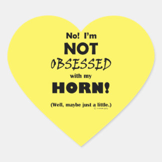 Horn-Herzsticker Herz-Aufkleber