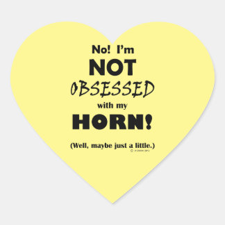 Horn-Herzsticker Herz-Aufkleber