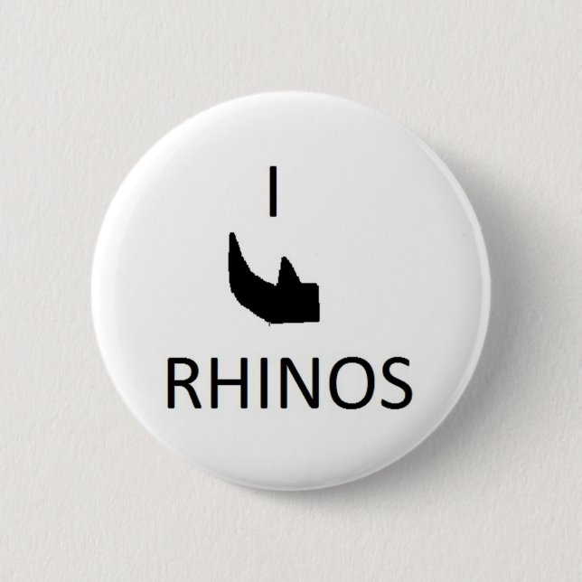 Horn I Rhinosknopf Button (Vorderseite)