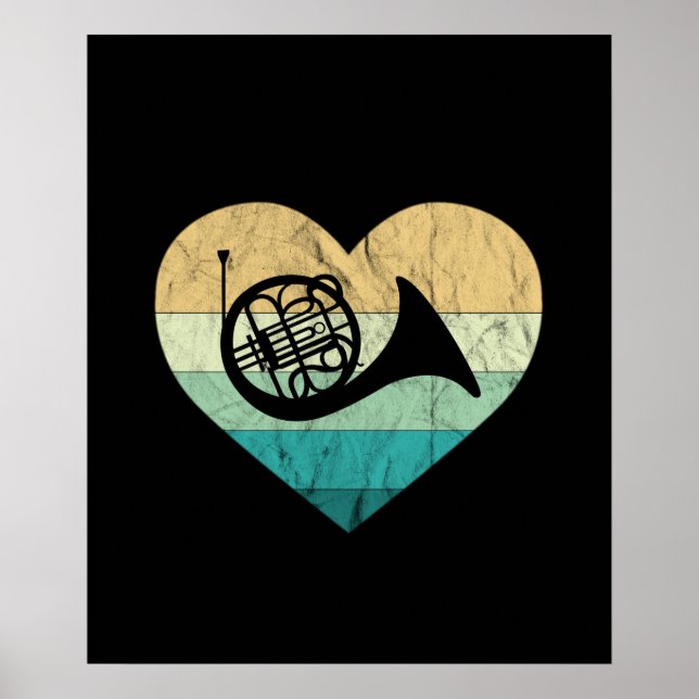 Horn Player Loves Horn French Horn Poster (Vorne)