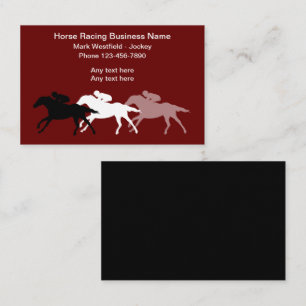 Horn Racing Jockey Theme Business Cards Visitenkarte