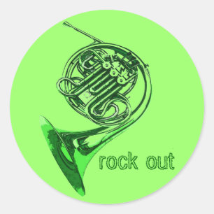 Horn Rock Out Stickers