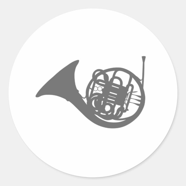 Horn Runder Aufkleber (Vorderseite)