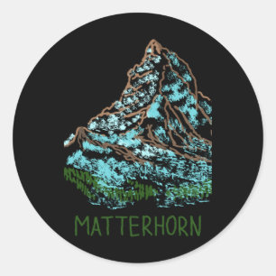 Horn Schweiz Souvenir Geschenk für Touristen Stick Runder Aufkleber