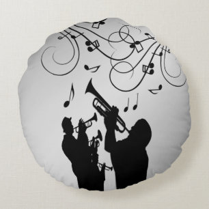 Horn Section Music Design Rundes Kissen