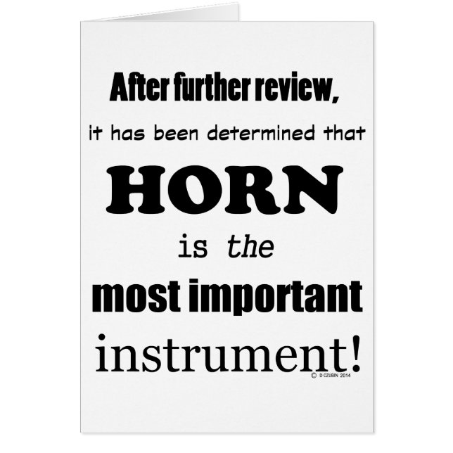 Horn wichtigstes Instrument (Vorne)