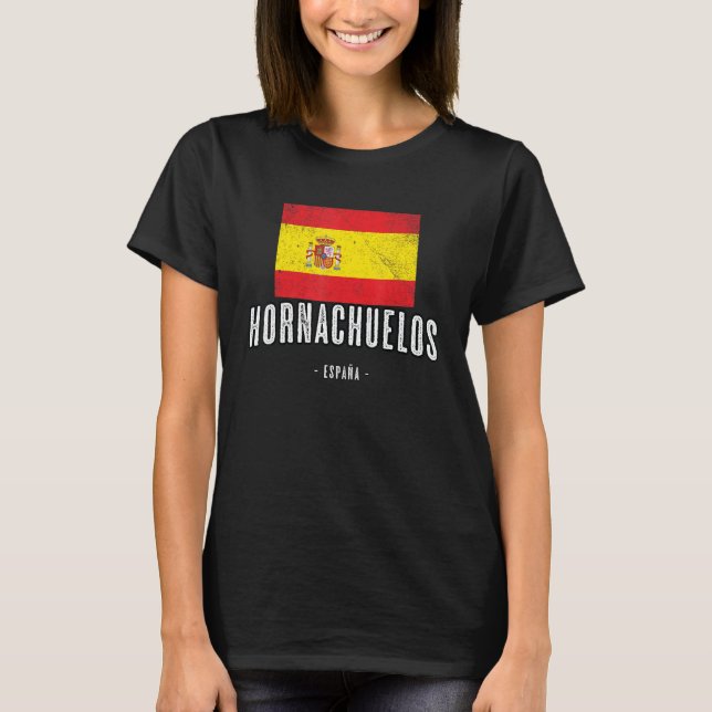 Hornachuelos Spain Flag Stadt Bandera Ropa T-Shirt (Vorderseite)