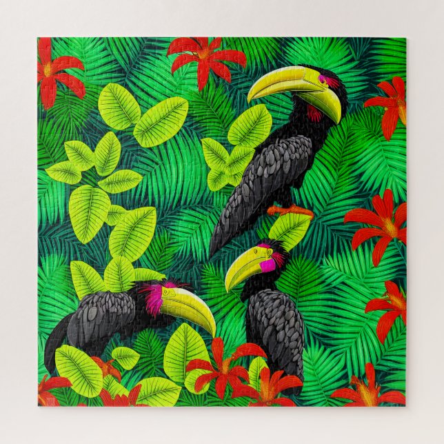 Hornbills 676 Piece Jigsaw Puzzle (Vertikal)