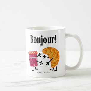 Hörnchen und Stau - Bonjour! Tasse