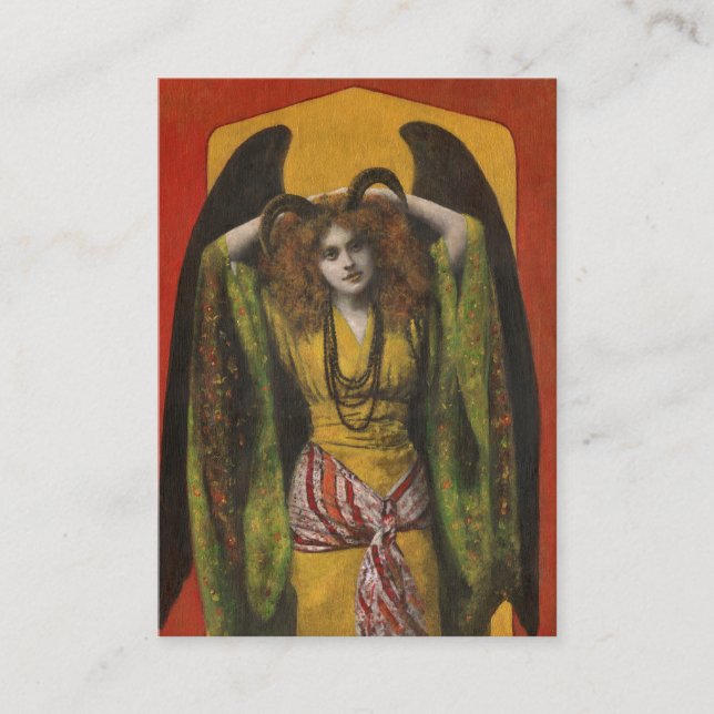 Horned Angel ACEO Business Card Visitenkarte (Vorderseite)