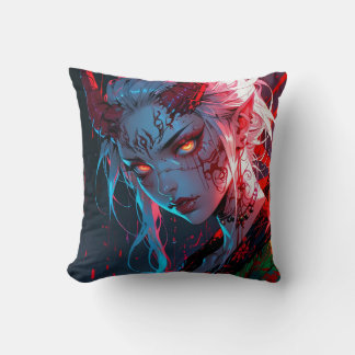 Horned Devil Anime Girl Kissen