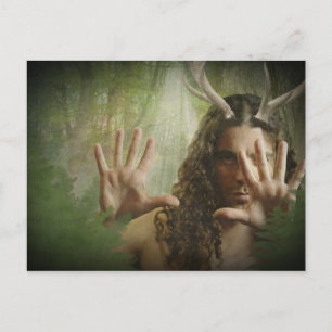 Horned God Forest Postcard Postkarte