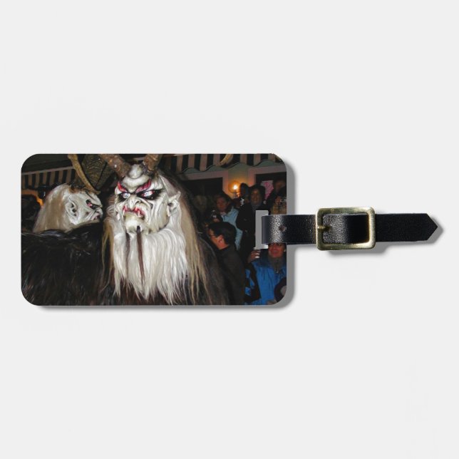 Horned Japanese Devil Mask Gepäckanhänger (Vorderseite horizontal)