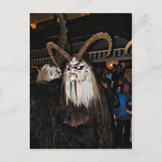 Horned Japanese Devil Mask Postkarte (Vorderseite)