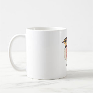Horned Lark Vogelart Aquarellkunst Kaffeetasse