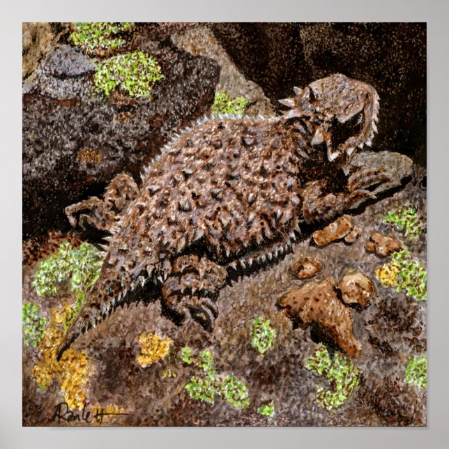 Horned Lizard Print Poster (Vorne)