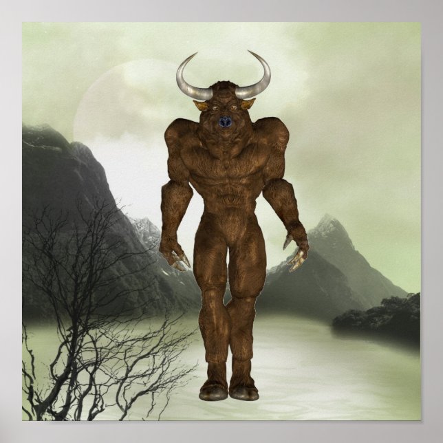 Horned Minotaur Poster (Vorne)